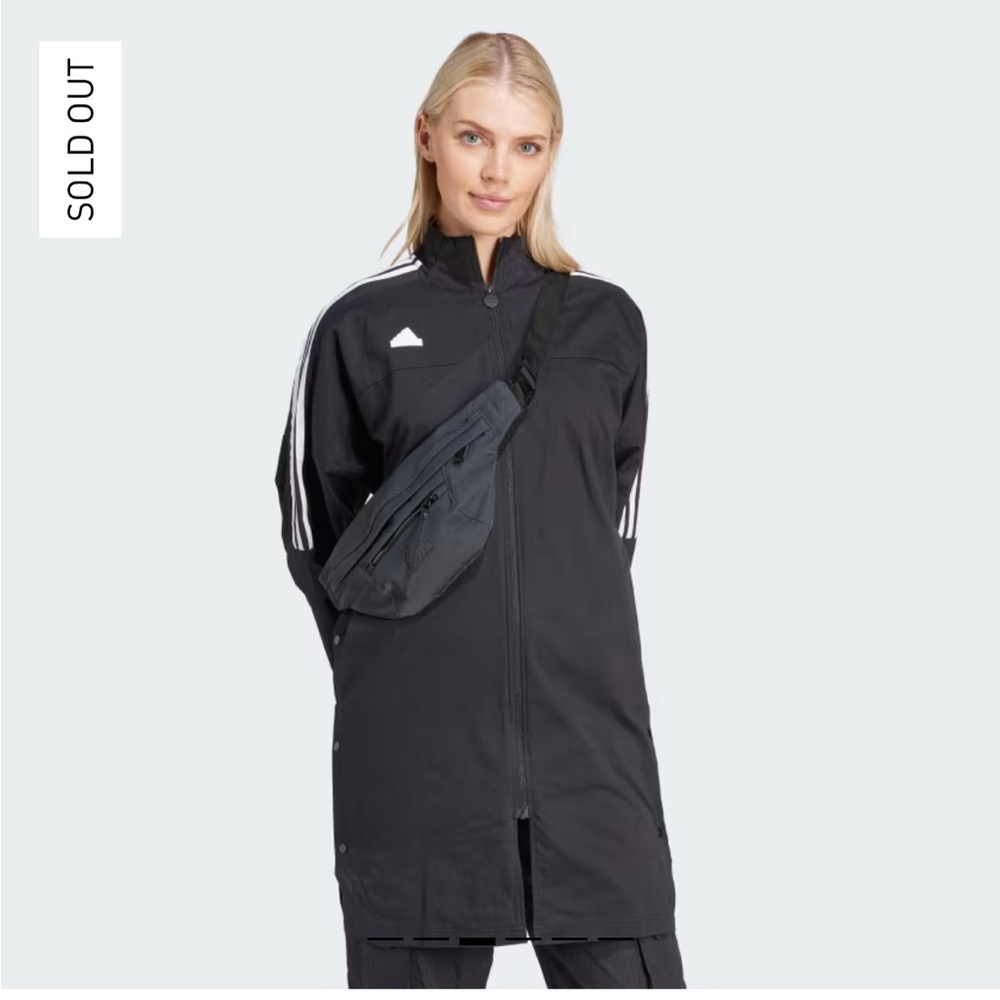 ADIDAS TIRO 3-STRIPES SNAP-BUTTON WOVEN COAT - Picture 2 of 9